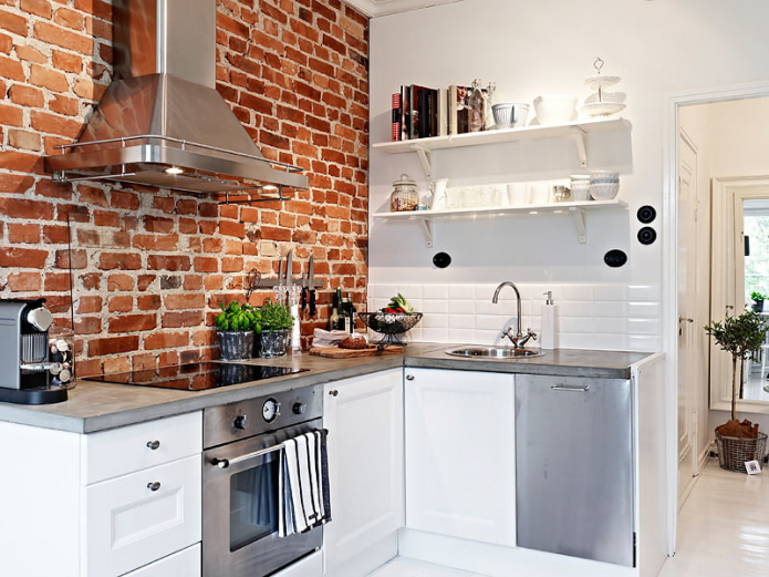 Backstein in der Küche – Beispiele für stilvolles Design