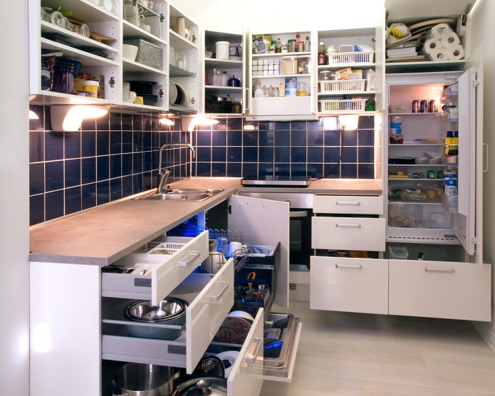 20 Ideen für die Organisation der Aufbewahrung in der Küche