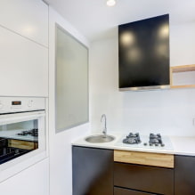 Wie schafft man ein harmonisches Design einer kleinen Küche von 8 m²? -0