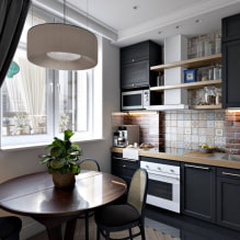 Wie schafft man ein harmonisches Design einer kleinen Küche von 8 m²? -7