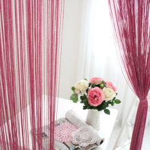 Filament curtains in the kitchen: 40 photos with the best ideas-0