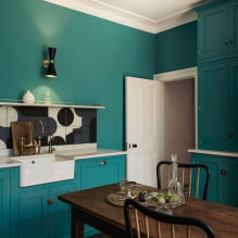 Türkisfarbene Küche: 60+ Fotos im Innenraum, Designideen-2