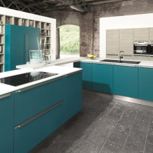 Turquoise kitchen: 60+ photos in the interior, design ideas-7