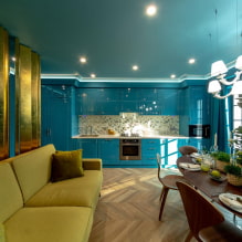 Turquoise kitchen: 60+ photos in the interior, design ideas-8