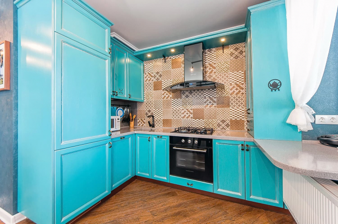 Turquoise kitchen: 60+ interior photos, design ideas