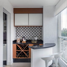 Kitchen on the balcony: examples of design and 36 photos-2