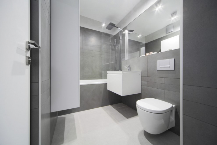 Minimalizmus a fürdőszobában: 45 fotó és tervezési ötlet