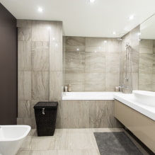 Minimalizmus a fürdőszobában: 45 fotó és tervezési ötlet-0