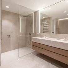 ความเรียบง่ายในห้องน้ำ: 45 รูปและแนวคิดการออกแบบ-3
