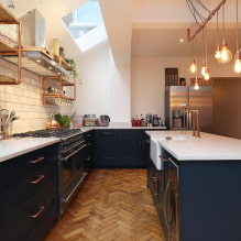 Küche ohne Oberschränke: aktuelles Design, 51 Fotos-2