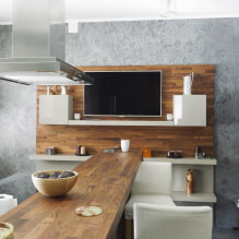 Varianten zum Aufstellen eines Fernsehers in der Küche (47 Fotos) -2