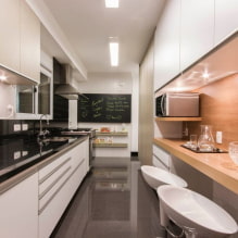 How to create a harmonious design for a rectangular kitchen? -6