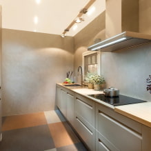 How to create a harmonious design for a rectangular kitchen? -7