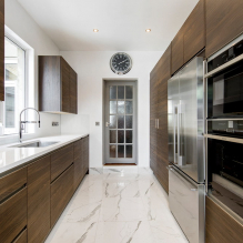 How to create a harmonious design for a rectangular kitchen? -8
