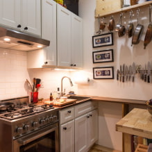 Küche in Chruschtschow: aktuelles Design, 60 Fotos im Innenraum-4