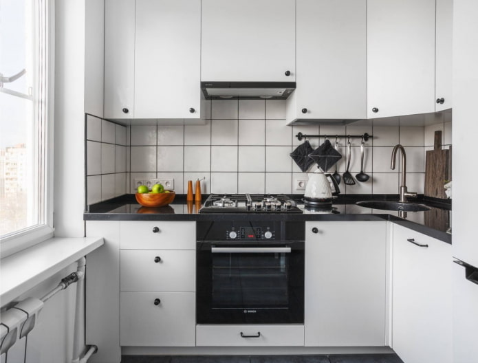 Küche in Chruschtschow: aktuelles Design, 60 Fotos im Innenraum