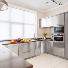 การออกแบบห้องครัว 14 m2 - ภาพถ่ายในการตกแต่งภายในและเคล็ดลับการออกแบบ-5