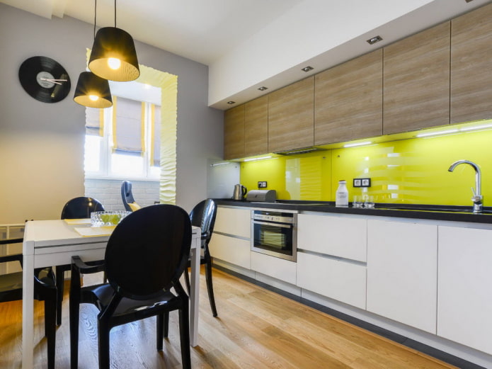 การออกแบบห้องครัว 14 m2 - ภาพถ่ายภายในและเคล็ดลับการออกแบบ