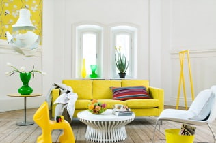 Saftige Wohnzimmer in Gelb