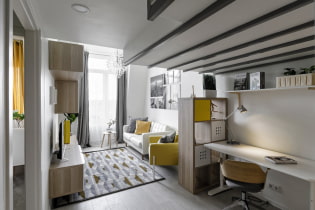 Design of a rectangular room: design features, photo in the interior