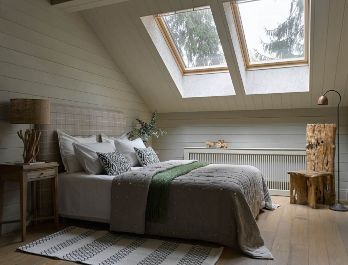 Schlafzimmergestaltung in einem Privathaus: echte Fotos und Gestaltungsideen
