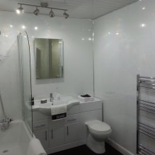PVC panelek a fürdőszobához: előnyök és hátrányok, választott jellemzők, tervezés-1