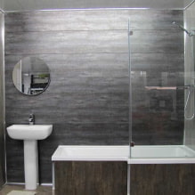 PVC panelek a fürdőszobához: előnyök és hátrányok, választott jellemzők, design-2