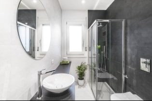 How to create a harmonious design for a narrow bathroom?