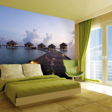 Photo wallpaper in the bedroom - a selection of ideas in the interior-0