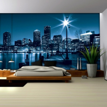 Photo wallpaper in the bedroom - a selection of ideas in the interior-1