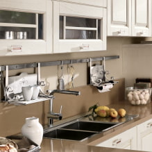 Roof rails for the kitchen: pros and cons, types, photos in the interior-2