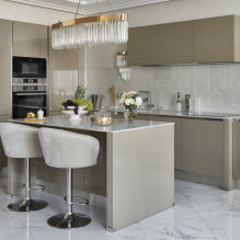 Kitchen without handles: features, pros and cons, types and photos-8