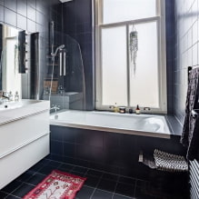 Schwarzes Badezimmer: Fotos und Design-Geheimnisse der Dekoration-2