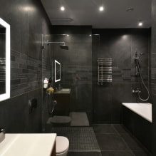 Fekete fürdőszoba: fotók és tervezési-titkok-3