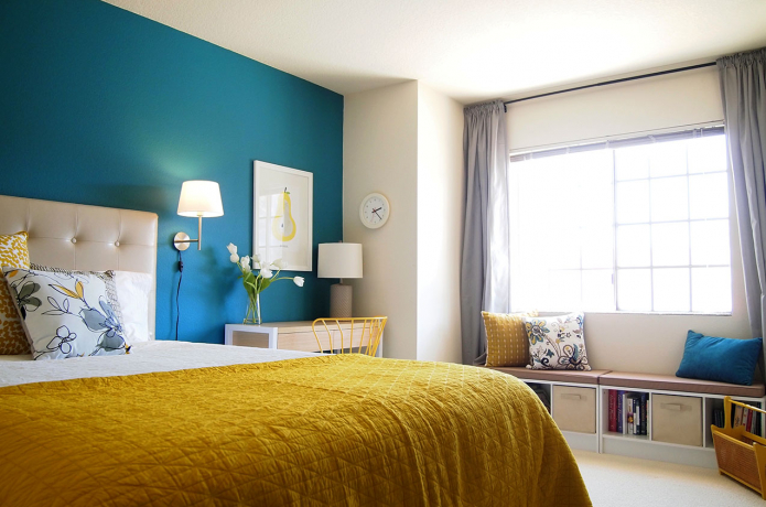Beliebte Farbkombinationen im Schlafzimmerinterieur