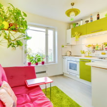 The combination of colors in the interior of the kitchen-0