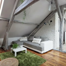 Modern design options for the attic-0