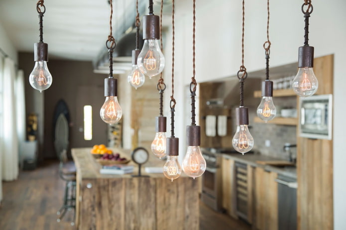 10 ideas for organizing lighting in a loft style