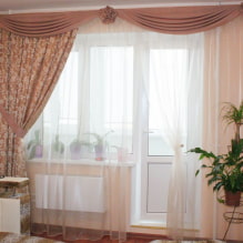 Beautiful asymmetry on the windows: decoration with curtains on one side-5