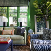 Examples of interior design in green-0