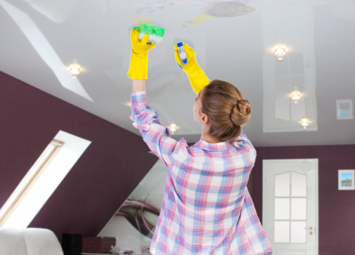 วิธีการล้างฝ้าเพดานยืดอย่างถูกต้องและอย่างไร?