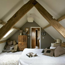 How to decorate a room in the attic? -1