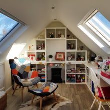 How to decorate a room in the attic? -5