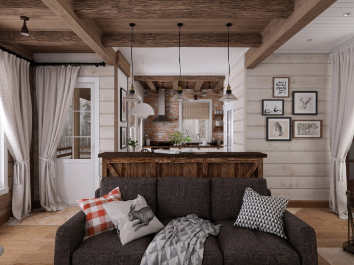 All about the design of the living room in the country