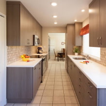Features of the design of the kitchen with a parallel layout-1