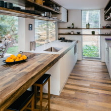 Merkmale des Designs der Küche mit einem parallelen Layout-4