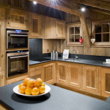 Features of the design of the kitchen under the tree-1