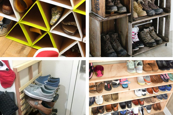 A selection of master classes on creating a shoe rack with your own hands