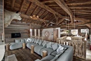 Chalet in the interior: description of style, choice of colors, furniture, textiles and decor