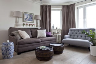 Living room design with two sofas